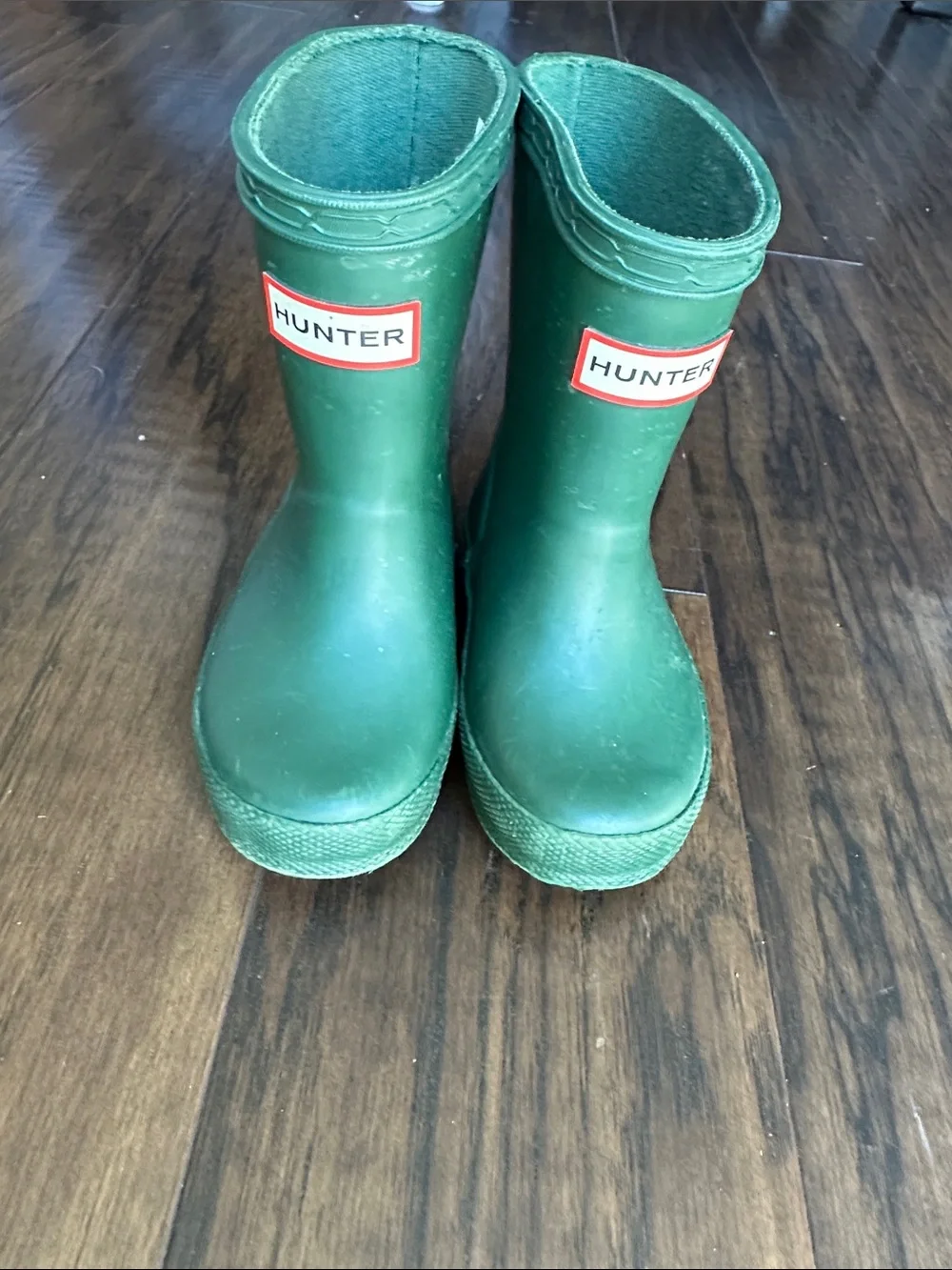 Hunter Kids Emerald Green Waterproof Rain Boots